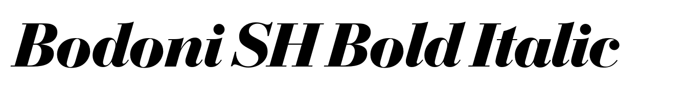 Bodoni SH Bold Italic